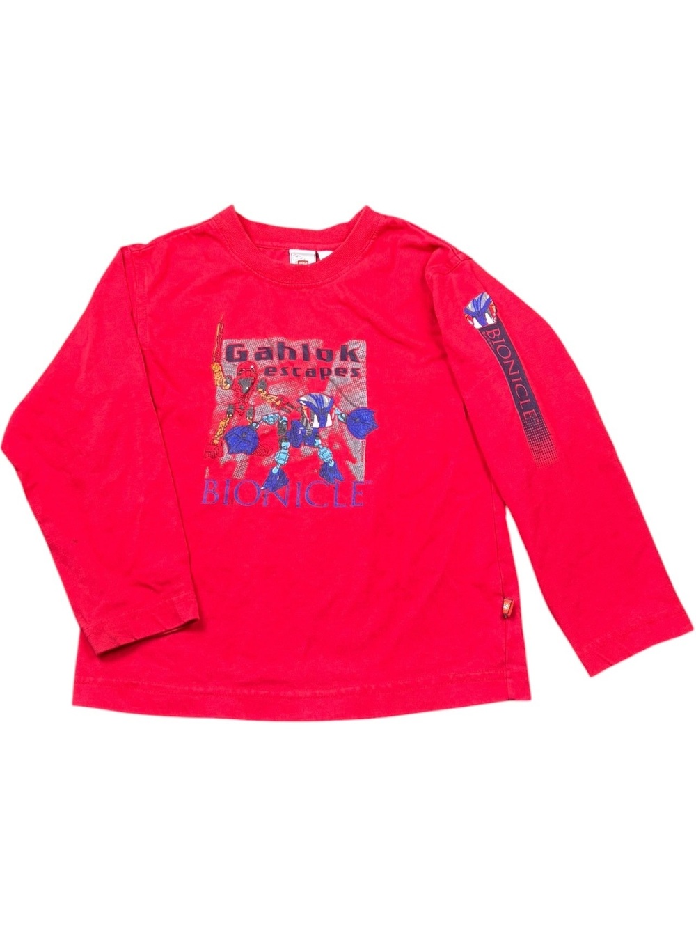Lego Bionicle Gahlok Escapes Y2K Long Sleeve Kids Shirt Red